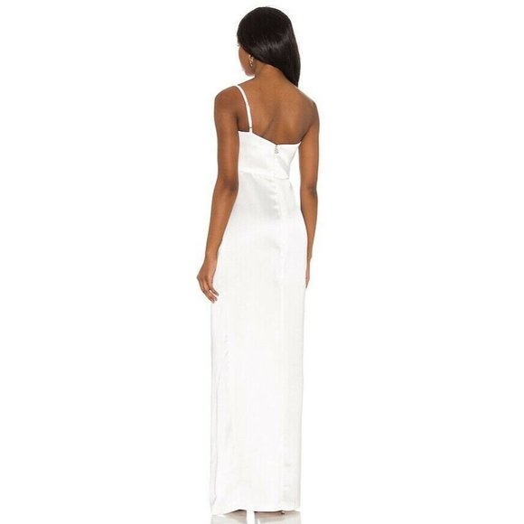 Nookie Grace One Shoulder Gown Ivory White Satin - Picture 4 of 5